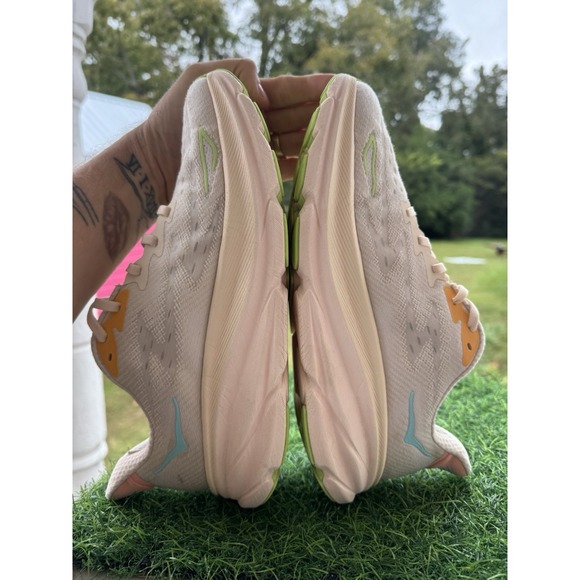 Hoka One One Womens Clifton 9 1127896 VLS Beige Running Shoes Sneakers Size 10 B - Picture 8 of 8